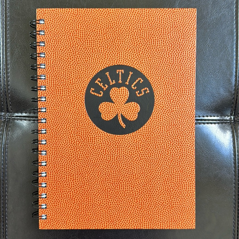 Celtics Basketball-grain hardcover journal